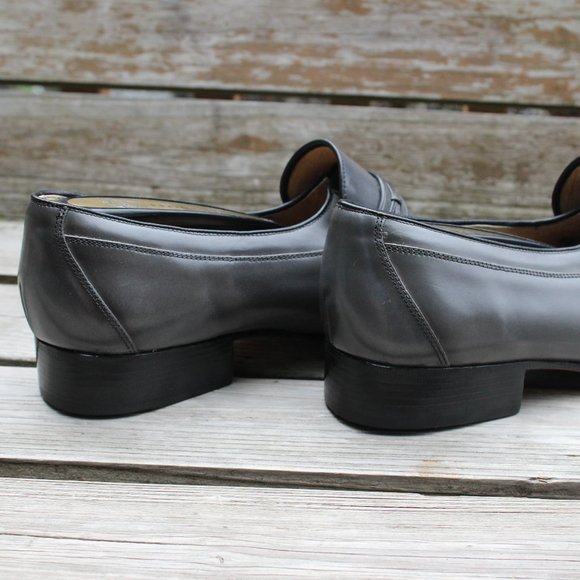 Polished Grey Leather Loafer, Men's Size 9.5 EEE, Made in Brazil - Picture 8 of 13